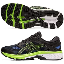 Asics Gel-Kayano 26 férfi stabil futócipő (fekete-kék-zöld) 1011A541-003