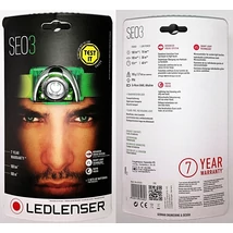  Led Lenser SEO3 fejlámpa 100 lm green