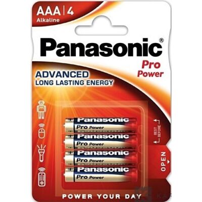 Panasonic Pro Power AAA mikro 1.5V szupertartós alkáli elemcsomag LR03PPG-4BP