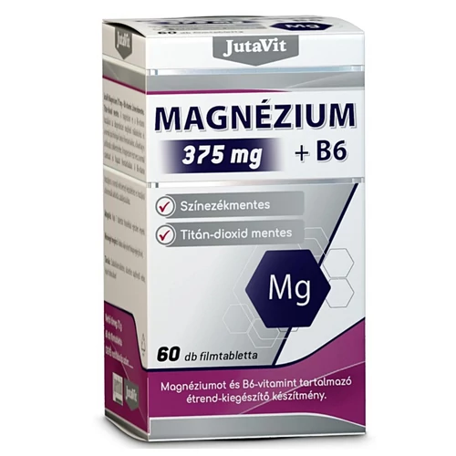 JutaVit Magnézium 375 mg + B6 vitamin filmtabletta 60db