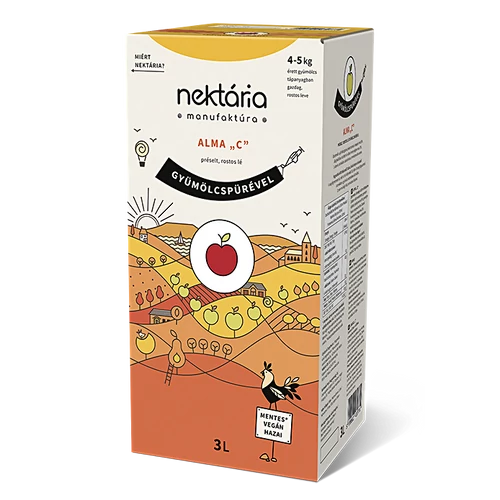 100% ALMA “C” PRÉSELT, ROSTOS gyümölcslé 3Liter
