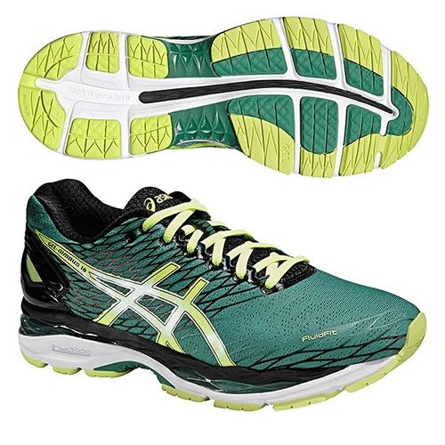 Asics Gel Nimbus 18 (férfi) futócipő (zöld-sárga-fekete) T600N-8807