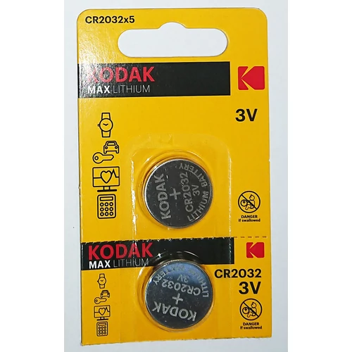 KODAK CR2032L/2BP lítium gombelem (2 db / bliszter) CR2032-2B-KOD